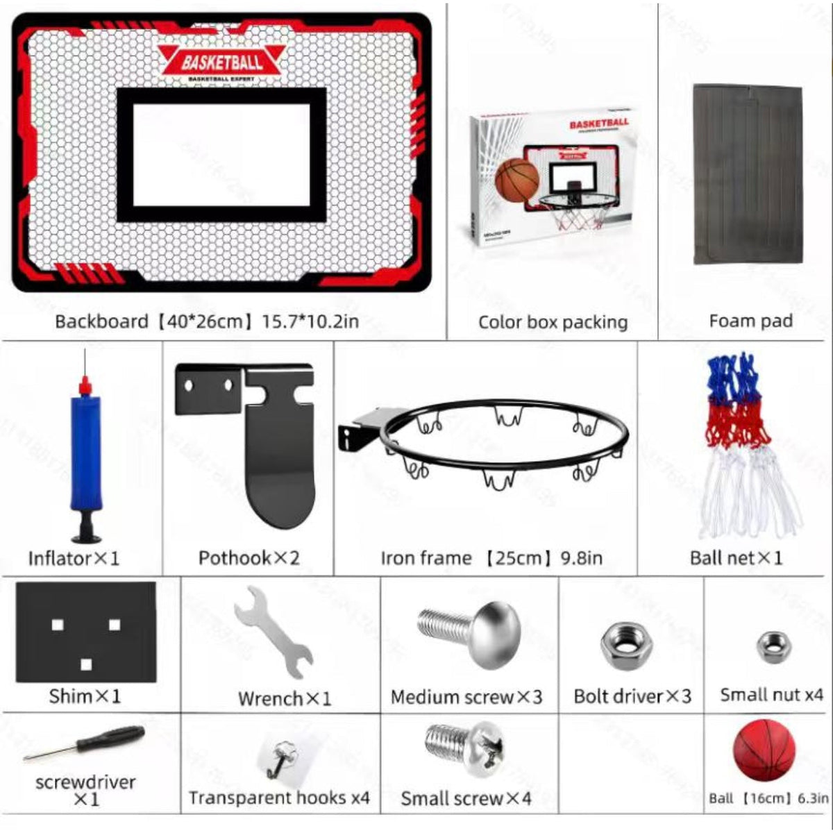 Indoor Basketball Hoops Backboard (Goals Counter) + Balls