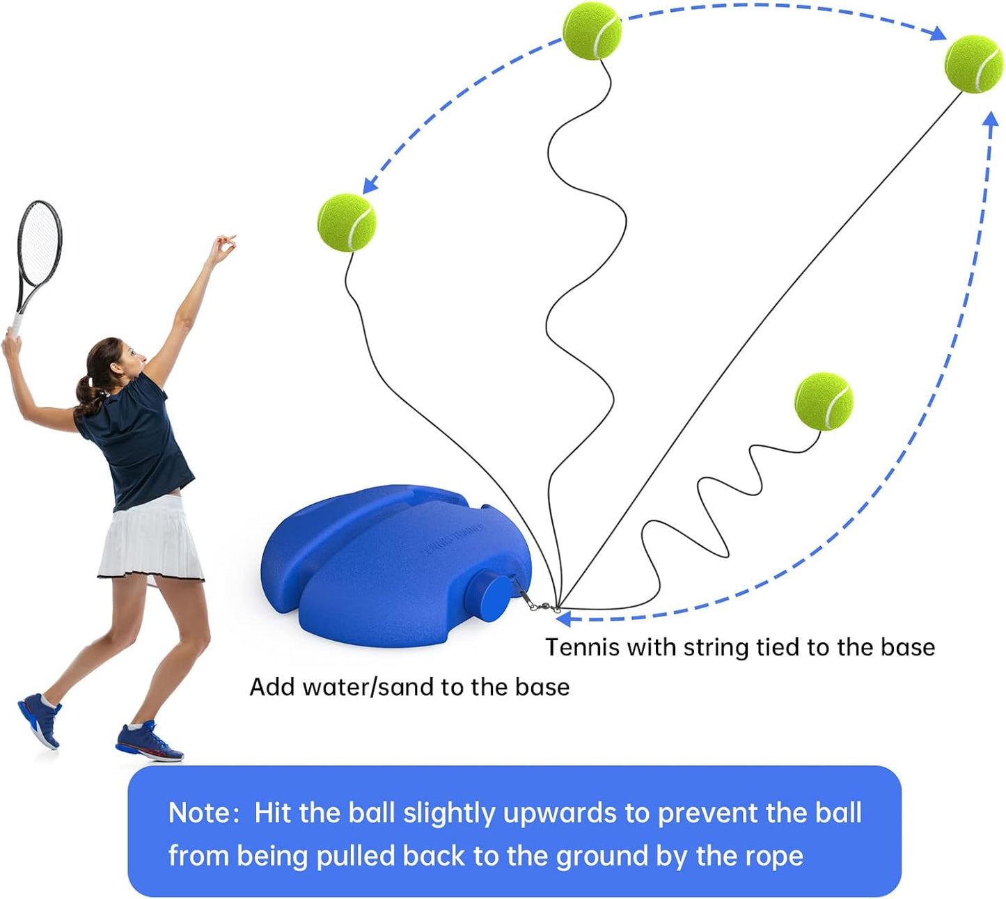 Solo Tennis Trainer Rebound Ball with + Racquet + 1 String Ball