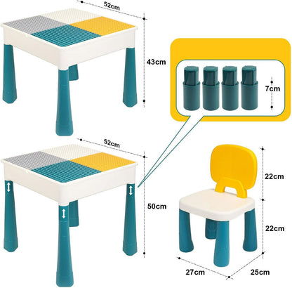 Building Blocks Table Set – Includes 1 Rabbit Chair & 560+ Blocks Set