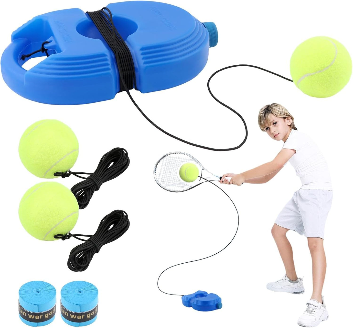 Solo Tennis Trainer Rebound Ball with + 2 Racquet + 2 String Ball