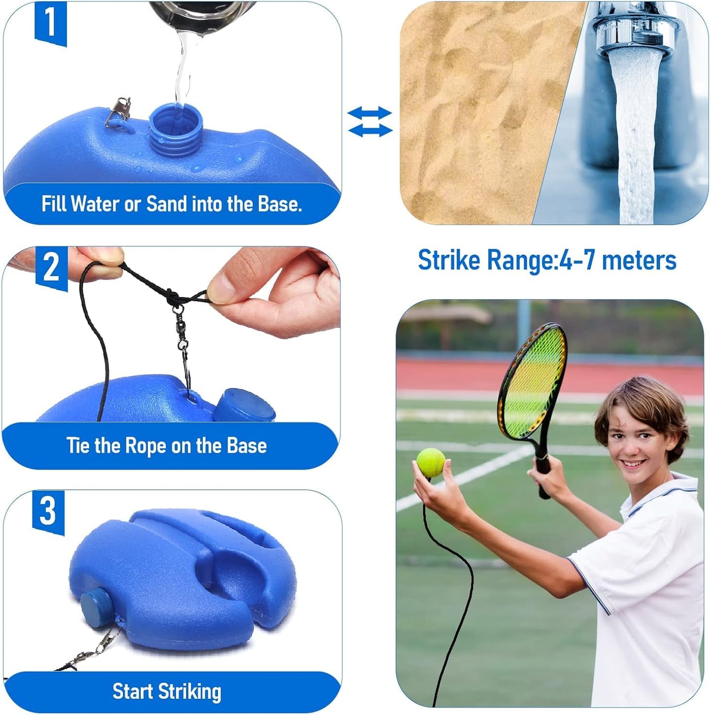 Tennis Trainer Rebound Ball with String — Random Color