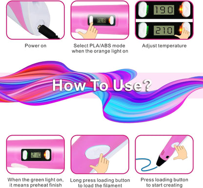 3D Drawing Pen  - Enhance Art and Imagination Skills - Random Color