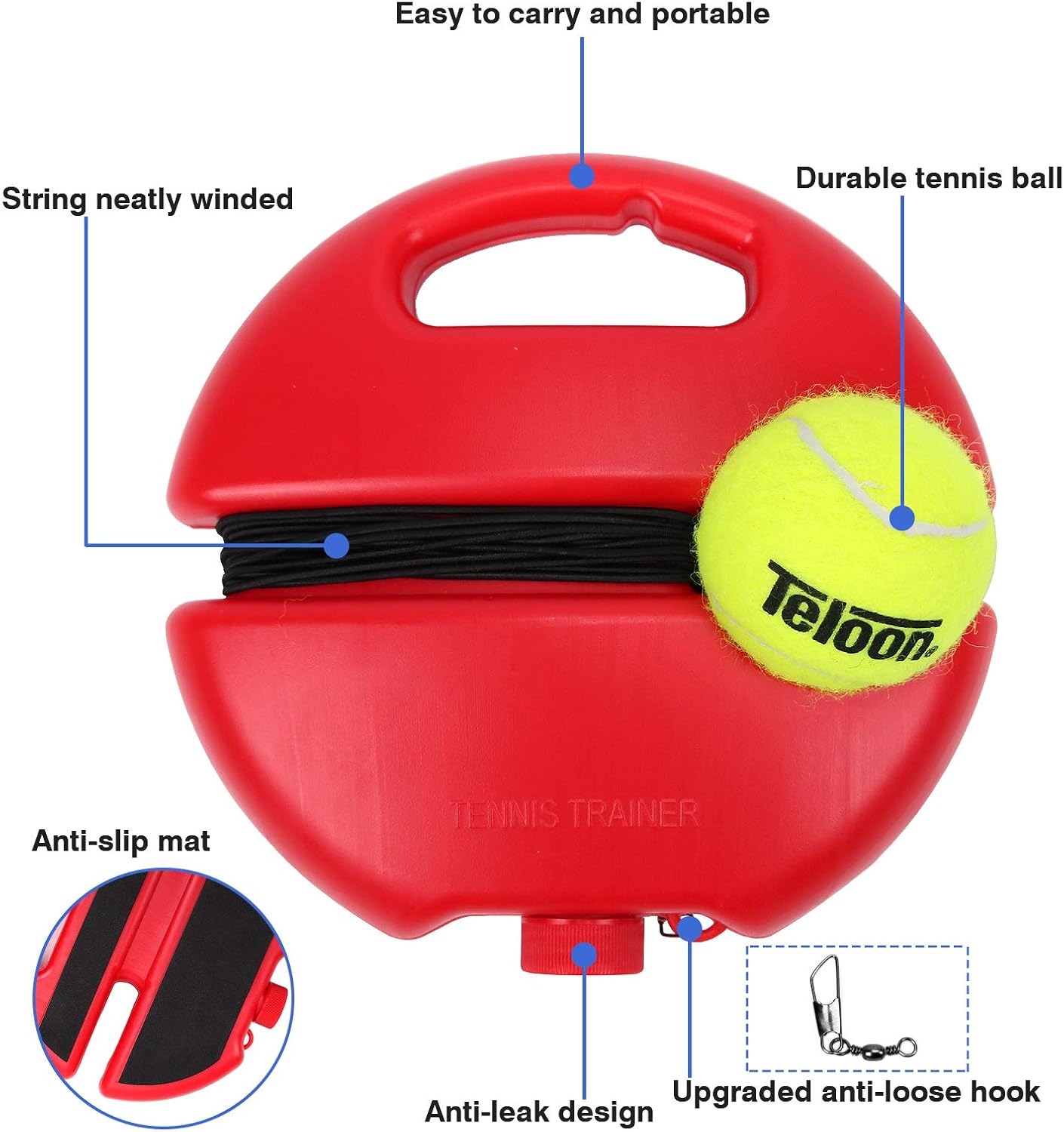 Tennis Trainer Rebound Ball with String — Random Color