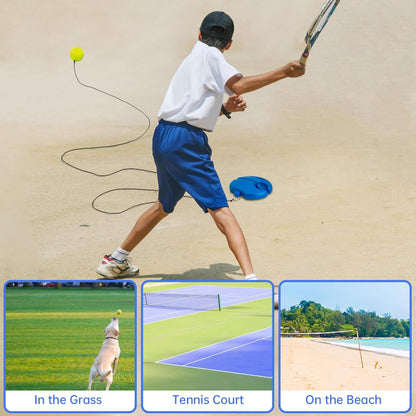 Solo Tennis Trainer Rebound Ball with + 2 Racquet + 2 String Ball