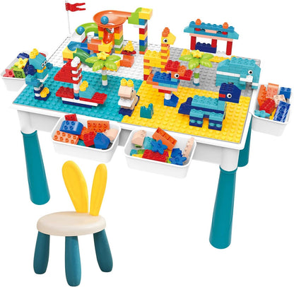 Building Blocks Table Set – Includes 1 Rabbit Chair & 560+ Blocks Set