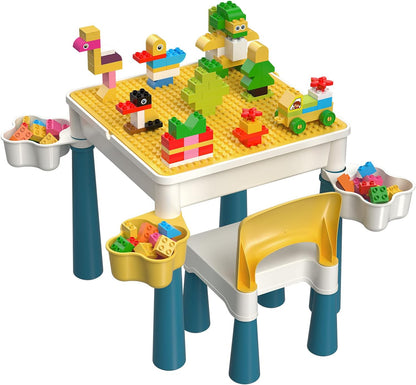 Building Blocks Table Set Large Size – Includes 1 Rabbit Chair & 560+ Blocks Set