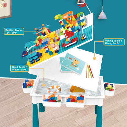 Building Blocks Table Set – Includes 1 Rabbit Chair & 560+ Blocks Set
