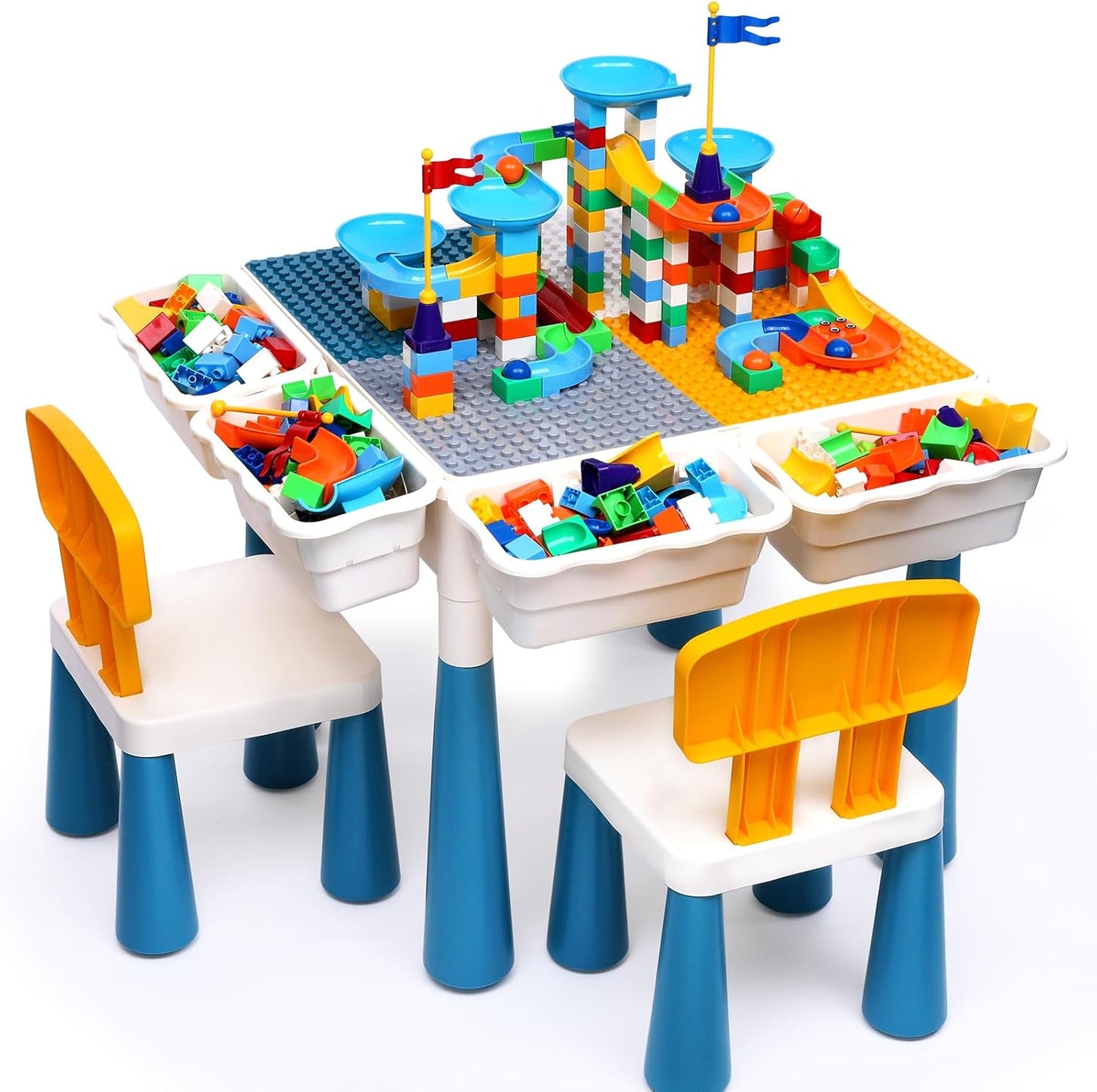 Building Blocks Table Set – Includes 1 Rabbit Chair & 560+ Blocks Set