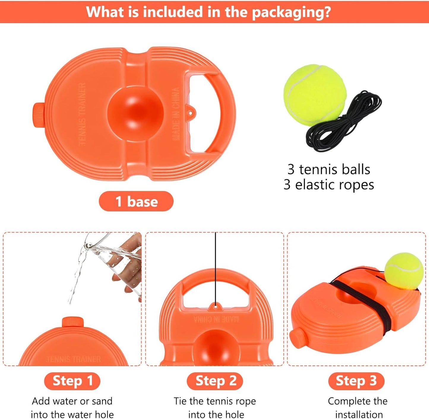 Tennis Trainer Rebound Ball with String — Random Color