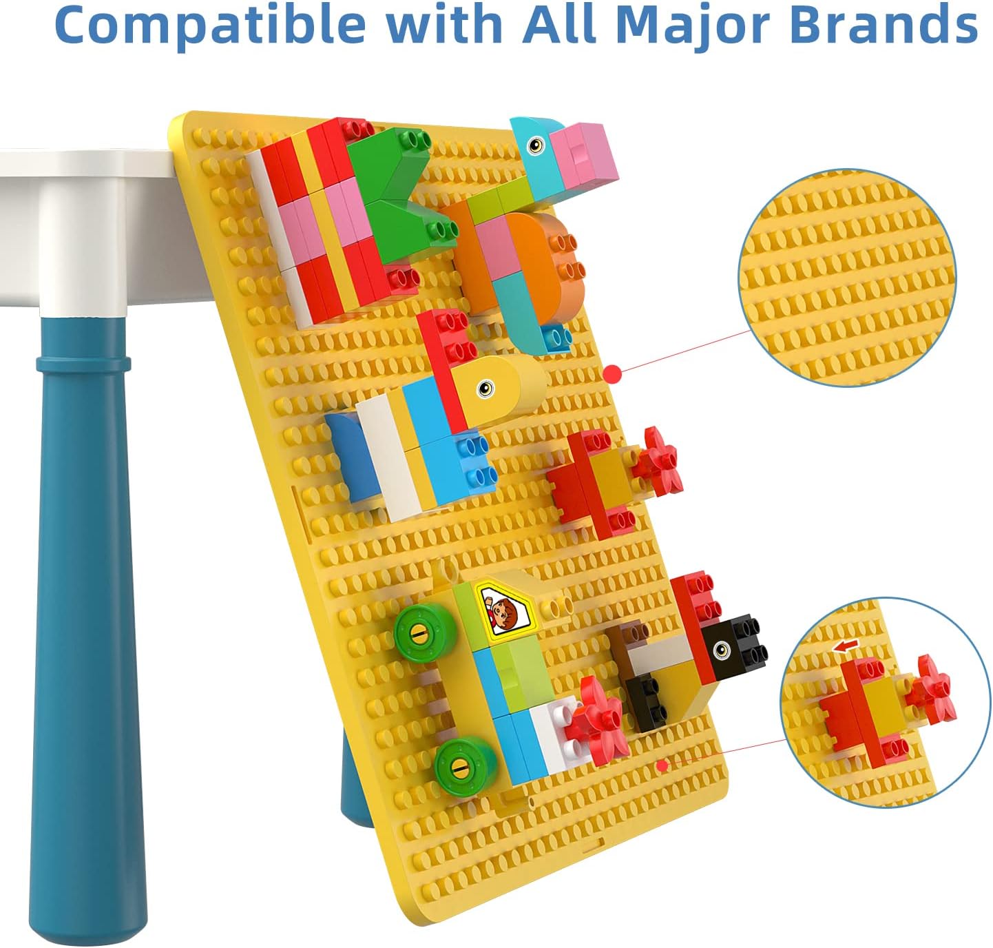 Building Blocks Table Set Large Size – Includes 1 Rabbit Chair & 560+ Blocks Set