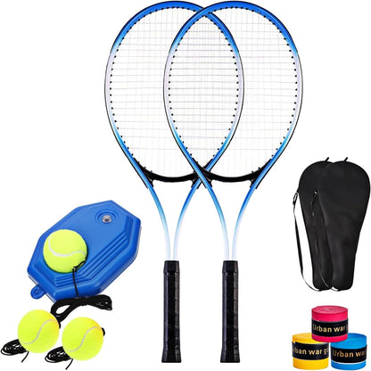 Solo Tennis Trainer Rebound Ball with + 2 Racquet + 2 String Ball