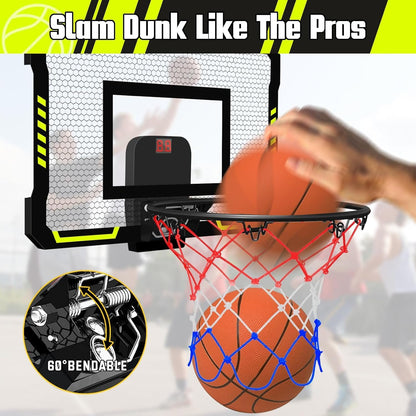 Indoor Basketball Hoops Backboard (Goals Counter) + Balls