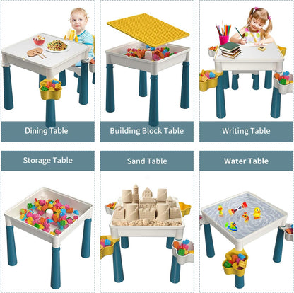 Building Blocks Table Set Large Size – Includes 1 Rabbit Chair & 560+ Blocks Set