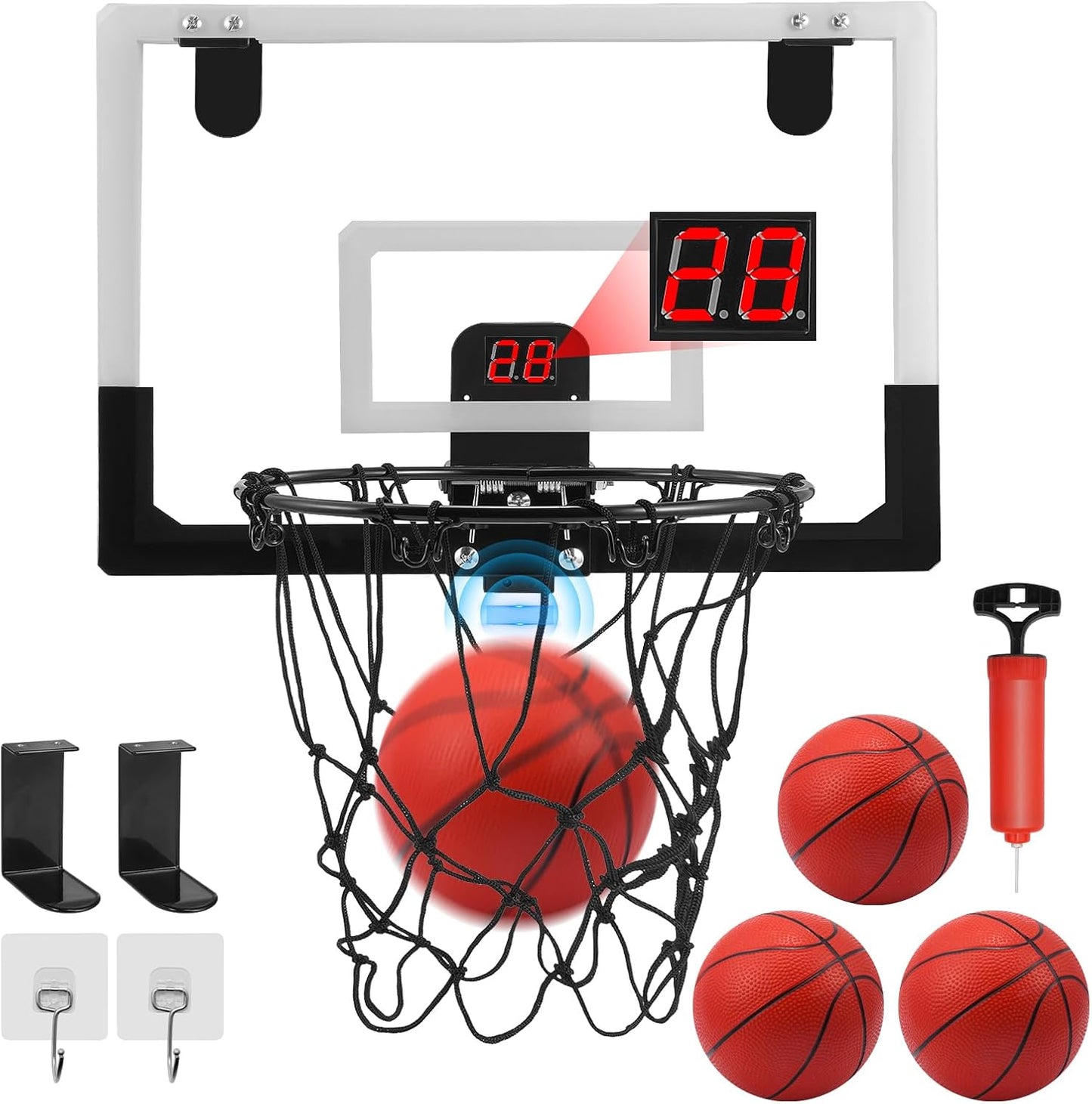 Indoor Basketball Hoops Backboard (Goals Counter) + Balls