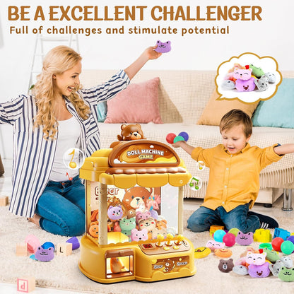 Cute Bear Claw Machine for Kids — 10 dolls, 20 collectibles & 24 coins