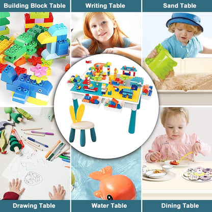 Building Blocks Table Set Large Size – Includes 1 Rabbit Chair & 560+ Blocks Set
