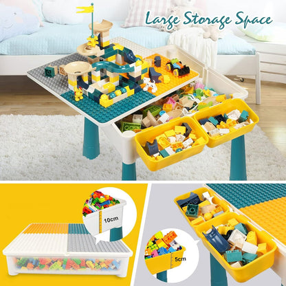 Building Blocks Table Set – Includes 1 Rabbit Chair & 560+ Blocks Set