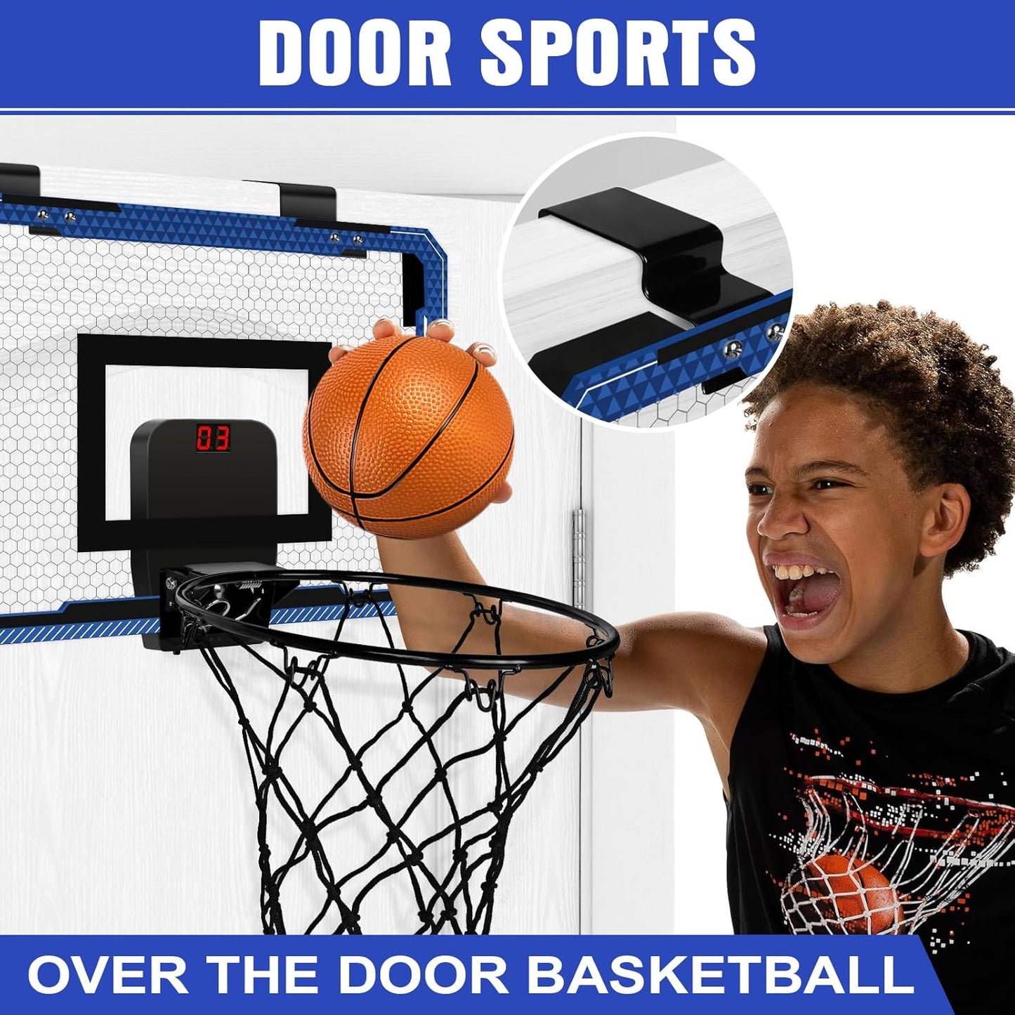 Indoor Basketball Hoops Backboard (Goals Counter) + Balls