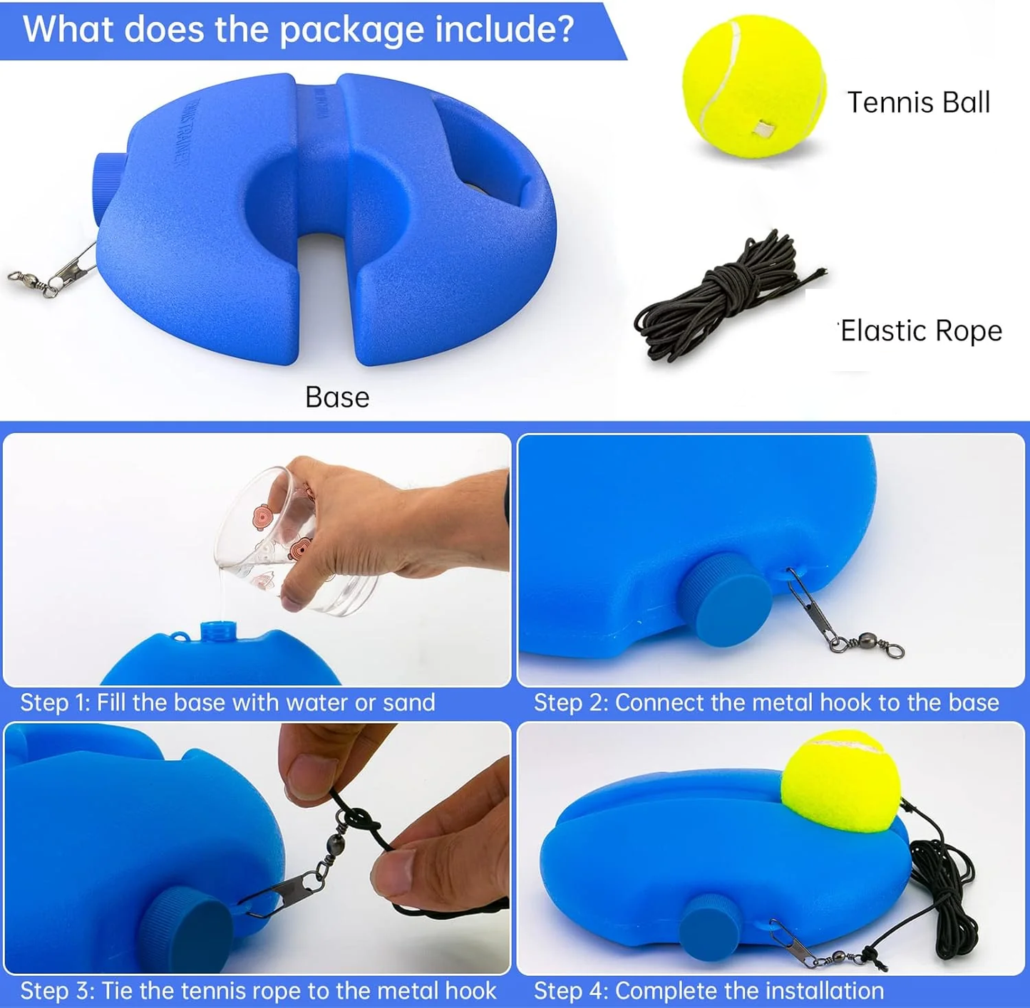 Tennis Trainer Rebound Ball with String — Random Color