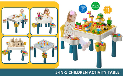 Building Blocks Table Set – Includes 1 Rabbit Chair & 560+ Blocks Set