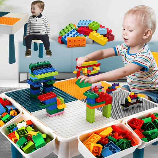 Building Blocks Table Set – Includes 1 Rabbit Chair & 560+ Blocks Set